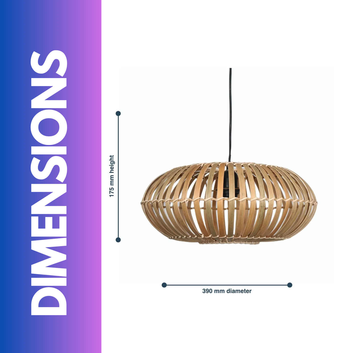 Boho Scandi Ceiling Light Pendant Shade Natural Brown