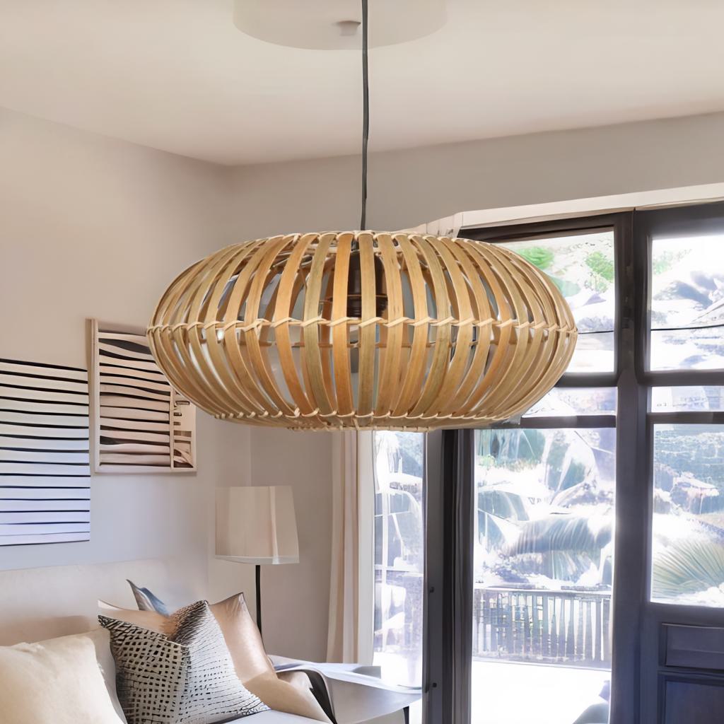Boho Scandi Ceiling Light Pendant Shade Natural Brown