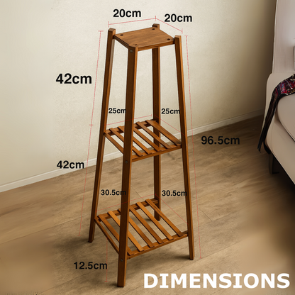 Bamboo 3 Tier Indoor Outdoor Plant Stand