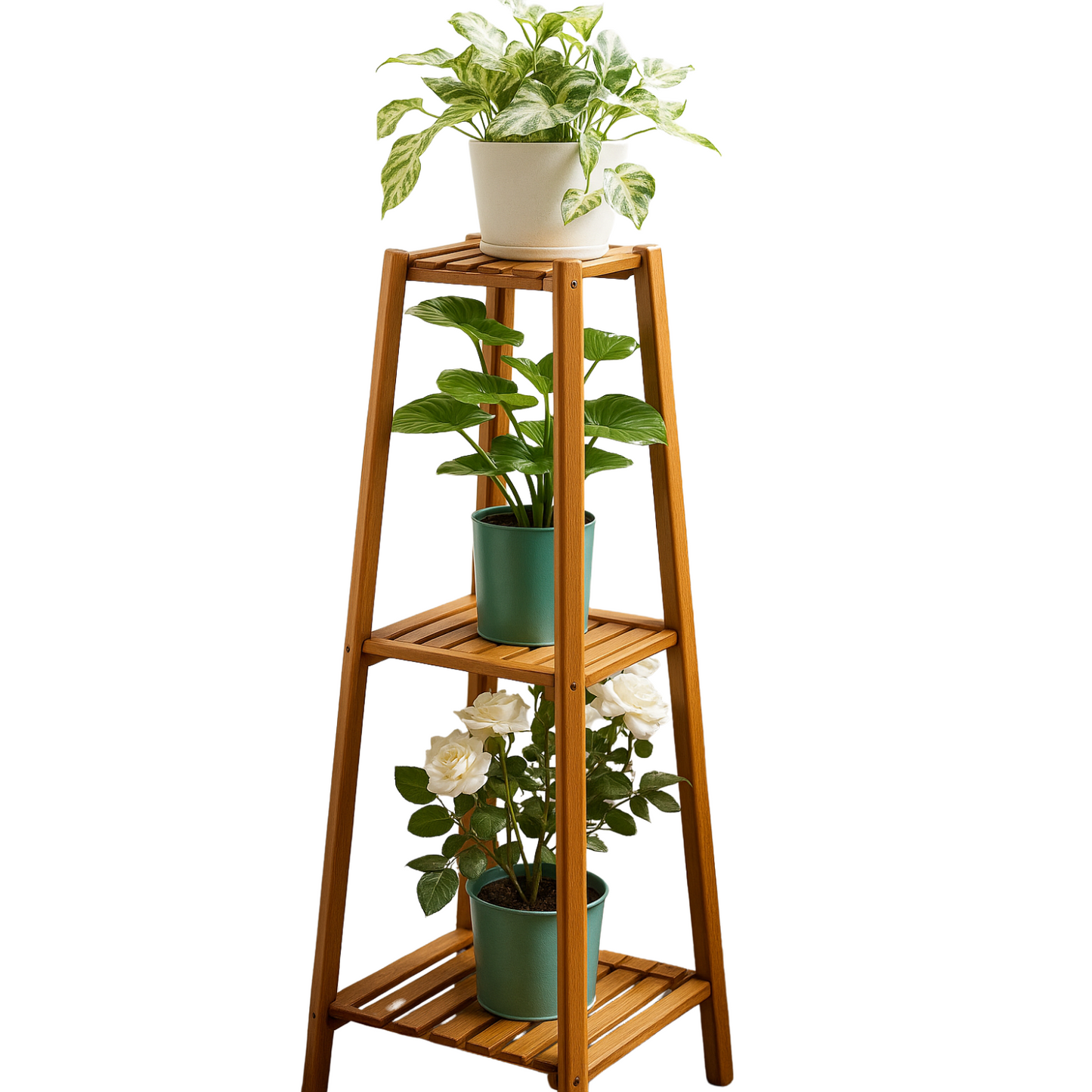 Bamboo 3 Tier Indoor Outdoor Plant Stand