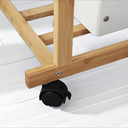 Wooden 4-in-1 Open Wardrobe With Hanging Rails