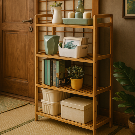 4 Tier Bamboo Shelving Rack