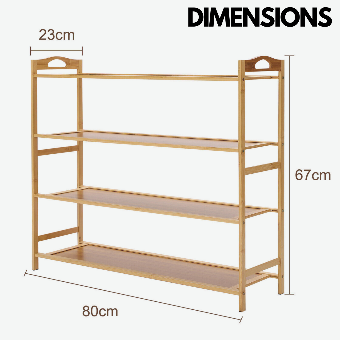 4 Tier Wooden Shoe Rack