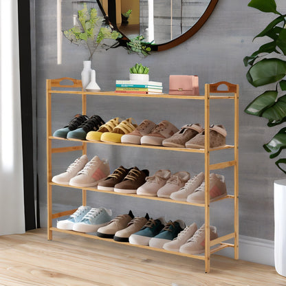 4 Tier Wooden Shoe Rack