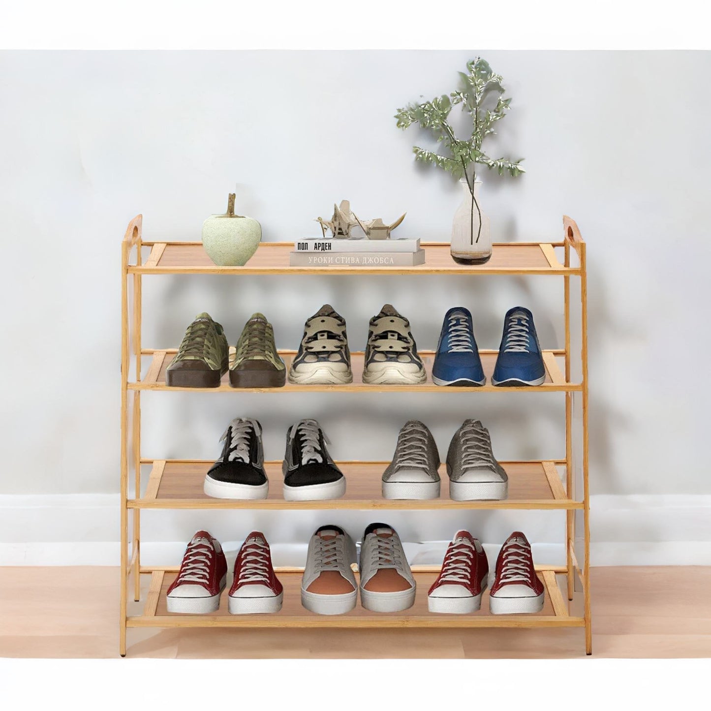 4 Tier Wooden Shoe Rack
