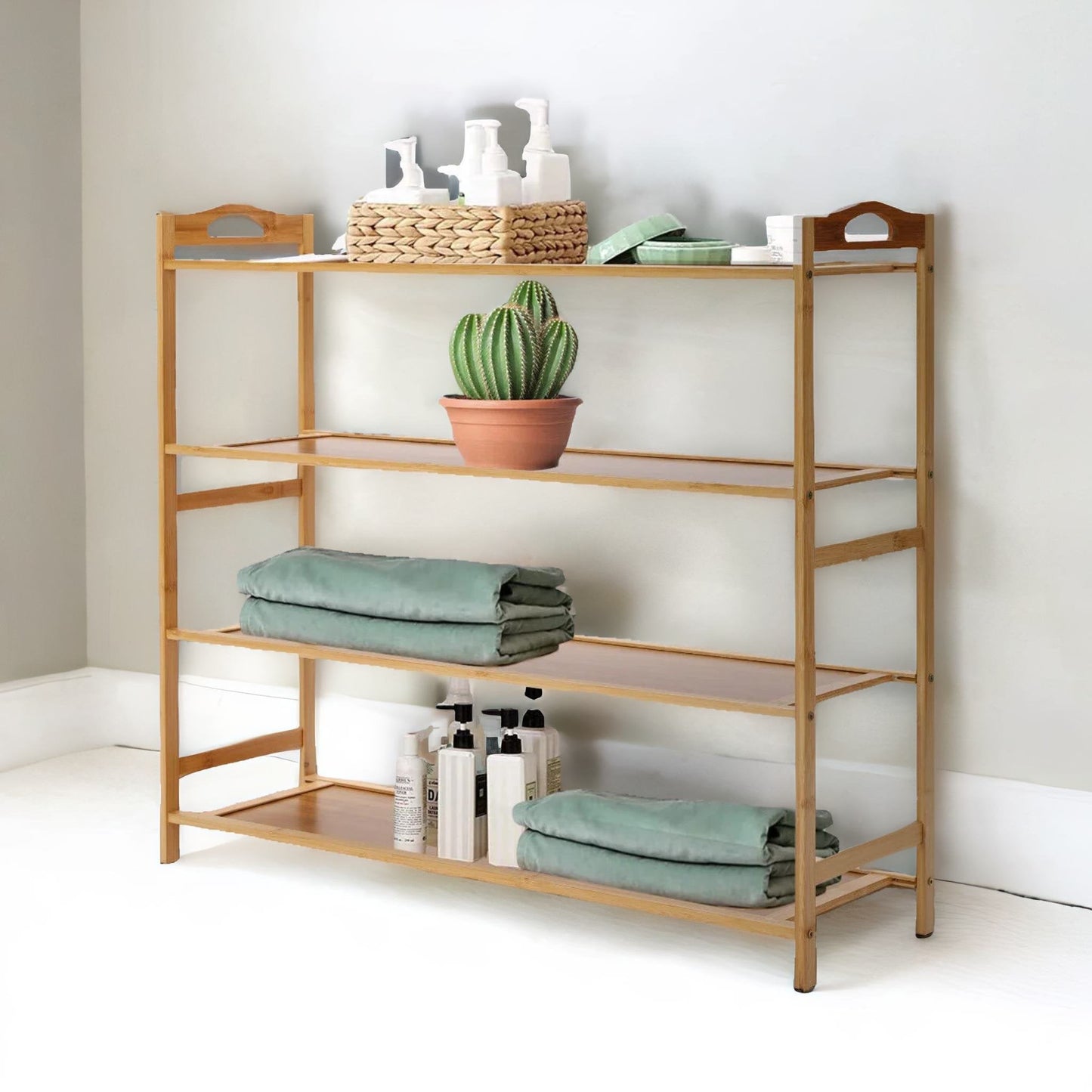 4 Tier Wooden Shoe Rack