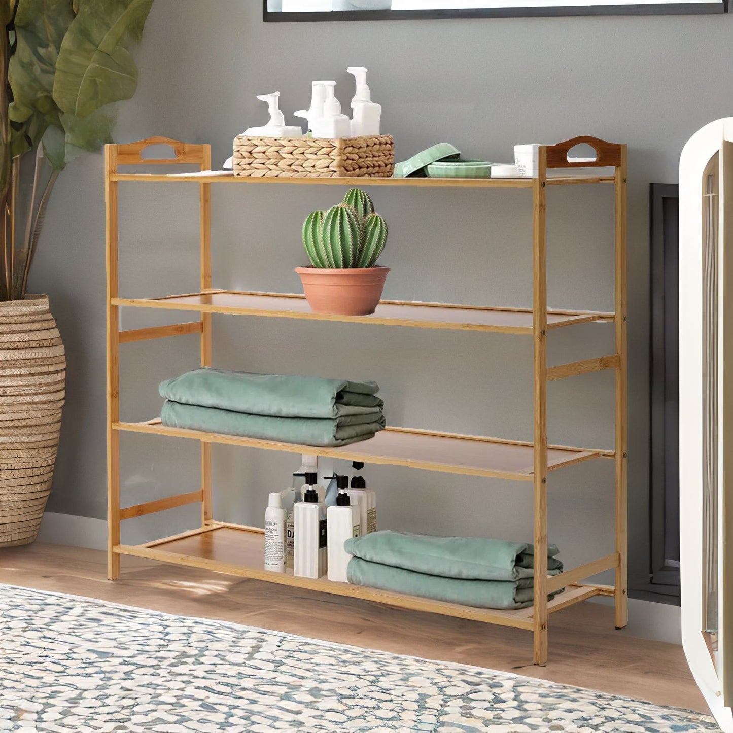 4 Tier Wooden Shoe Rack
