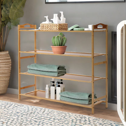 4 Tier Wooden Shoe Rack