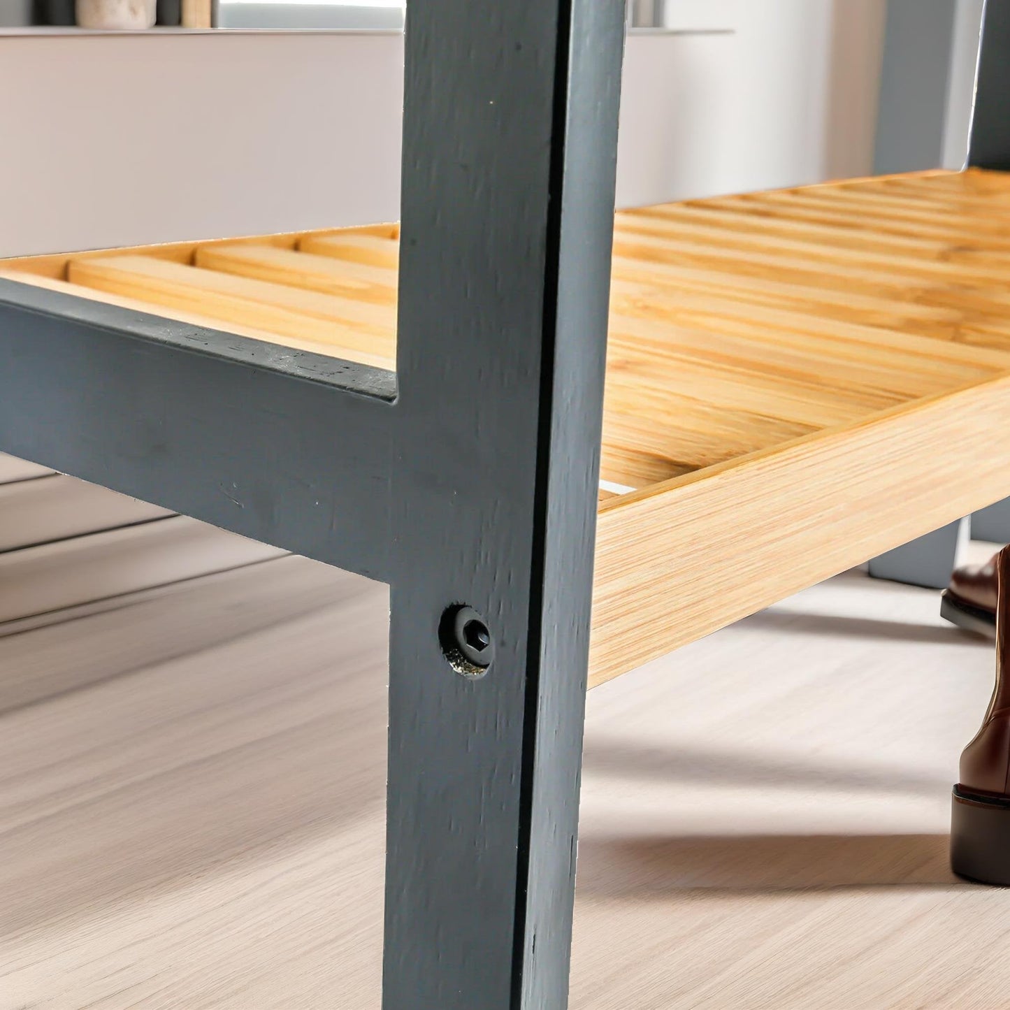 2-Tier Wooden Shoe Rack