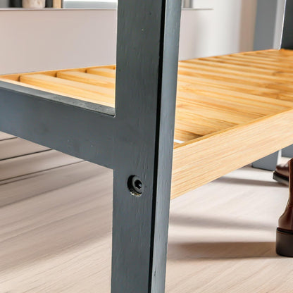 2-Tier Wooden Shoe Rack
